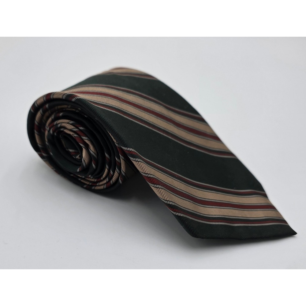 Robert Talbott Striped Silk Polyester Blend Hand Sewn Necktie